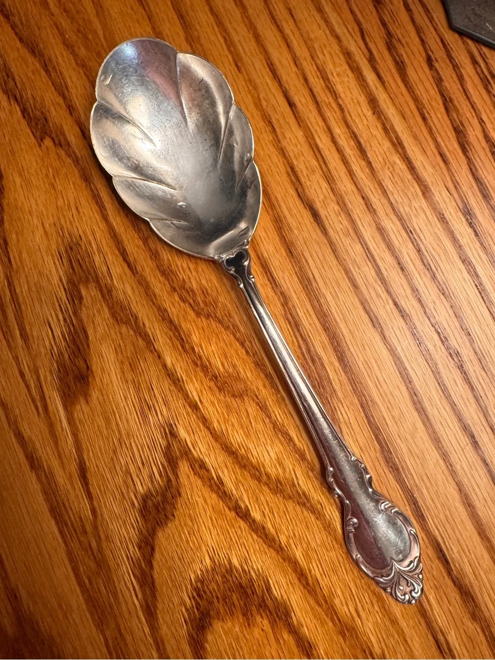 Vintage Holmes & Edwards Danish Princess Silver Plate Serving  Spoon Cottagecore